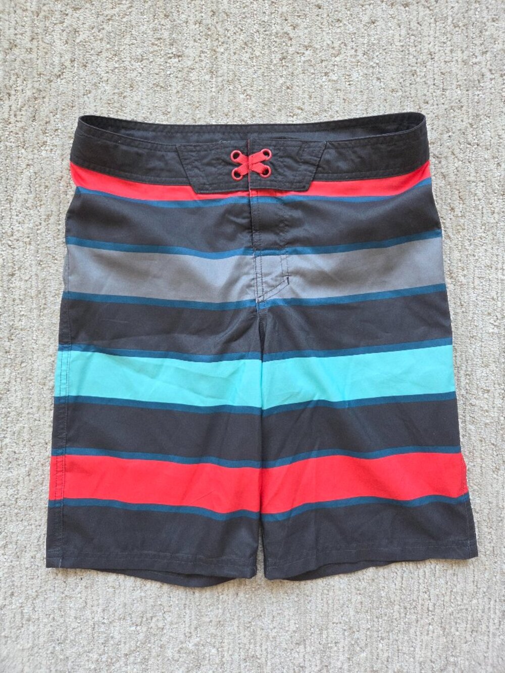 Art Class Swim Trunks Board Shorts Adjustable Waist Kid Boys Size 16 Striped